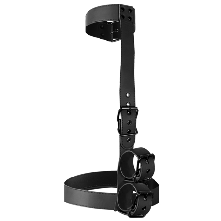 Fetish Submissive Bondage conjunto de sujeción para el cuerpo de cuello y muñequeras