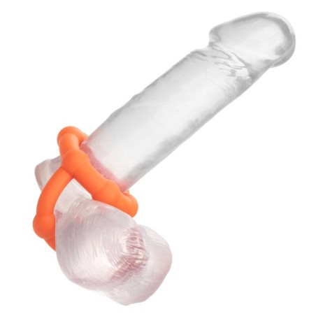 Calexotics Alpha All Star Ring Orange - Anillo para el pene de silicona cómodo y duradero