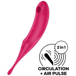 Satisfyer Twirling Pro Air‑Pulse Vibrator Blue - Estimulador giratorio azul