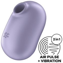 Satisfyer Pro To Go 2 Double Air‑Pulse Vibrator Violet - Diseño compacto lila