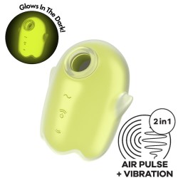 Satisfyer Glowing Ghost - Vibrador Air‑Pulse blanco | Estimulador creativo