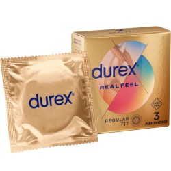 Durex Real Feel 3 uds - Preservativos sin látex