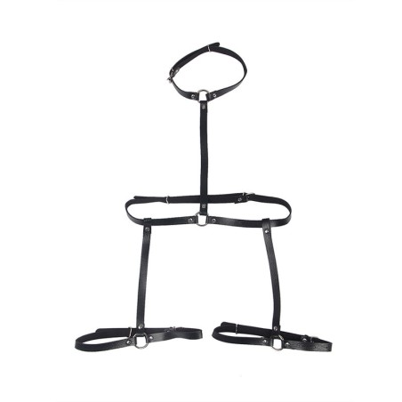 Subblime arnés de cuerpo de cuero negro