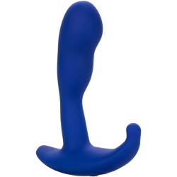 Calexotics Admiral Curved Anal Stimulator & Vibrator Blue - Estimulador anal curvado con vibración