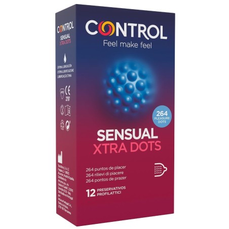 Control Xtra Dots x12 | Preservativos con textura de puntos