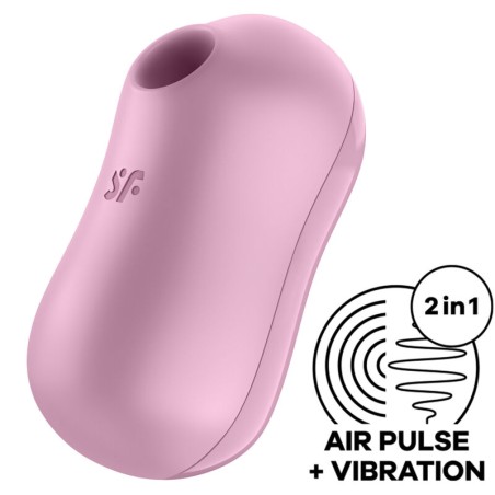 Cotton Candy Air Pulse Stimulator & Vibrator Lilac de Satisfyer - Estimulador lila con diseño dulce