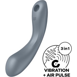 Satisfyer Curve Trinity 1 - Estimulador Air‑Pulse rojo | Diseño curvado