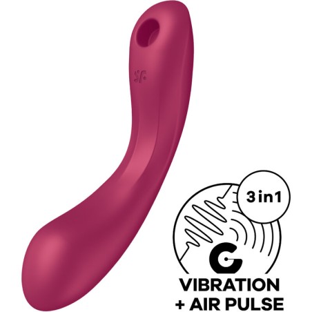 Satisfyer Curve Trinity 1 - Estimulador Air‑Pulse rojo | Diseño curvado