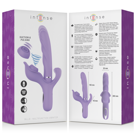 Intense Fun intense billie vibrador multifunción recargable succionador con pulsador