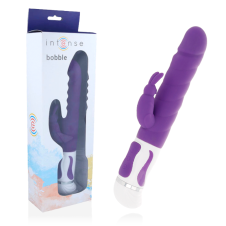 Intense Bobble Lilac - Vibrador rotatorio de silicona suave