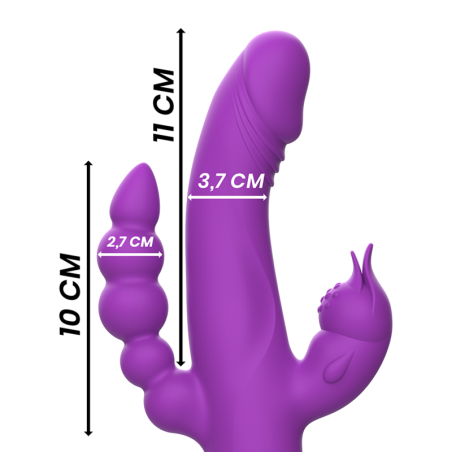 Intense Fun intense casanova vibrador rabbit silicona triple motor