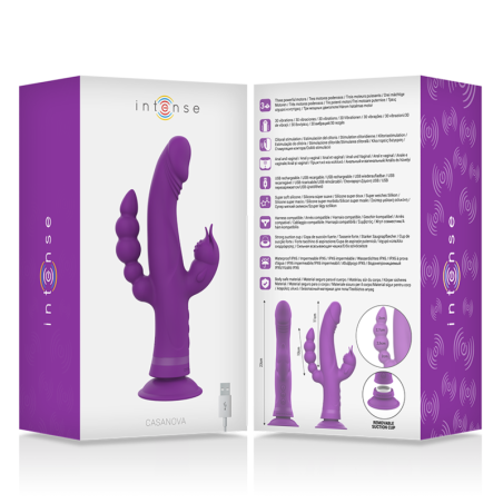 Intense Fun intense casanova vibrador rabbit silicona triple motor