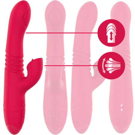 Intense Fun intense dua vibrador multifunción recargable up & down con lengua