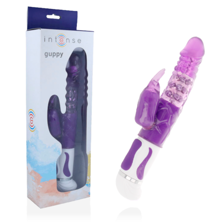 Intense Guppy Vibrador Rotador Lila - Silicona Suave y Estimulación Precisa