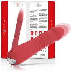 Intense Juni Red - Vibrador con 10 modos y movimiento vertical