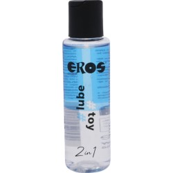 Eros Lubricante Toy 100 ml - Seguro para Juguetes, Fórmula 2 en 1, Hipoalergénico