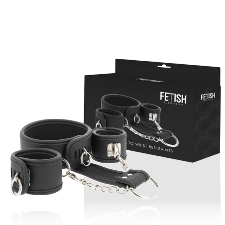 Set Collar y Esposas Fetish submissive - Cuero Vegano y Confort para BDSM