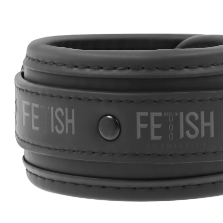 Fetish Submissive Bondage fetish submissive collar y esposas cuero vegano con forro de nopreno