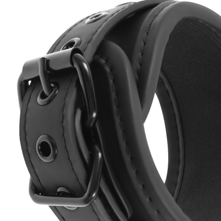 Fetish Submissive Bondage fetish submissive collar y esposas cuero vegano con forro de nopreno