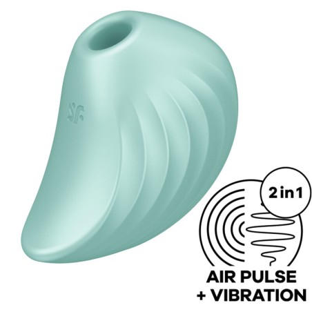Satisfyer Pearl Diver - Vibrador verde Air‑Pulse | Estilo oceánico