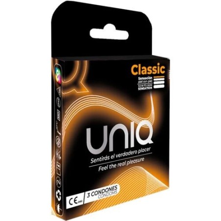 Uniq Classic - Preservativos sin látex (3 uds) | Protección hipoalergénica y cómoda