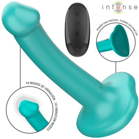 Intense Katie Vibrador con Ventosa y Control Remoto Azul | Potente y Discreto
