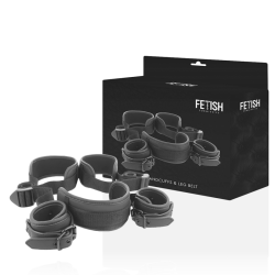 Open Leg Set Fetish Submissive con esposas de neopreno | Control cómodo y seguro