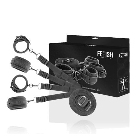 Set de esposas con correas Fetish Submissive de neopreno | Sujeción cómoda y segura