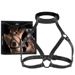 Arnés de pecho ajustable Fetish Submissive Bondage | Comodidad y control personalizable
