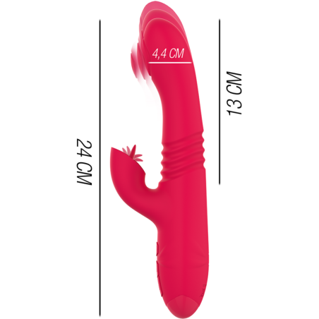 Intense Fun intense dua vibrador multifunción recargable up & down con lengua