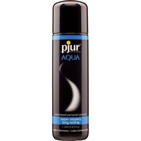 Pjur Aqua Lubricante Base Agua 250 ml - Duradero, sin Aceites ni Perfumes