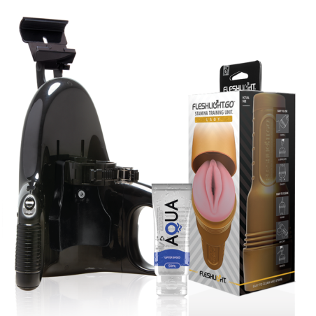 Fleshlight Stamina Go Lady + Launch + Lubricante 50 ml | Entrena con realismo y control