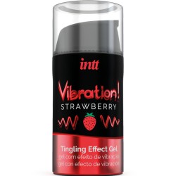 INTT Strawberry - Gel vibrador con sabor fresa y efecto intenso