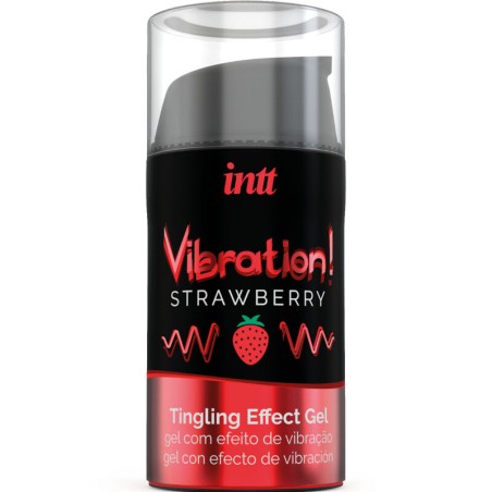 INTT Strawberry - Gel vibrador con sabor fresa y efecto intenso
