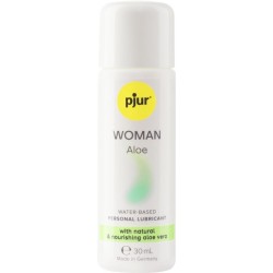 Pjur Woman Aloe Lubricante Base Agua 30 ml - Con Aloe Vera para Piel Sensible