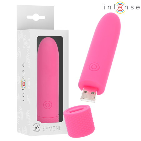 Intense Symone Bullet rosa - Mini vibrador recargable con 8 modos