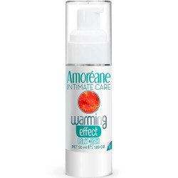 Explora nuevas sensaciones con el lubricante de efecto calor de Amoreane. Base de agua, compatible con juguetes y preservativos,