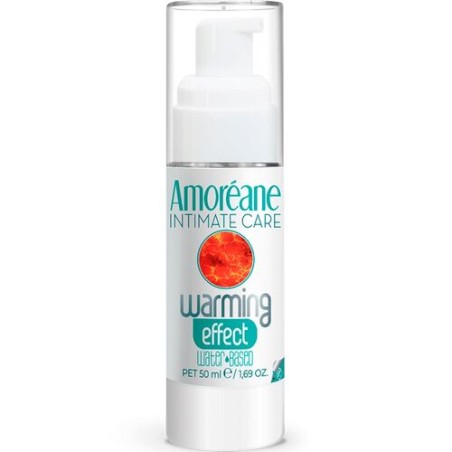 Explora nuevas sensaciones con el lubricante de efecto calor de Amoreane. Base de agua, compatible con juguetes y preservativos,