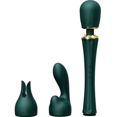 Zalo Kyro Verde - Varita de masaje vibrante con diseño elegante