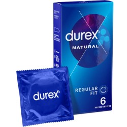 Durex - Natural Classic 6 uds | Preservativos clásicos para protección y confort