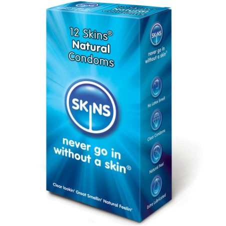Skins Natural - Preservativos naturales (12 uds) | Protección y confort diario
