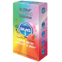 Skins Flavours - Preservativos saborizados (12 uds) | Diversión y seguridad