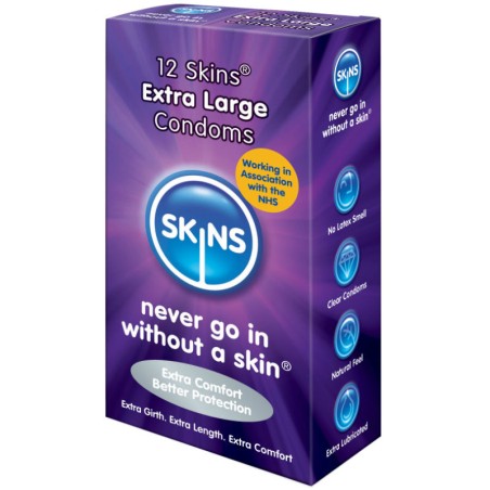Skins Preservativos Extra Large 12 uds - Comodidad y Seguridad XL