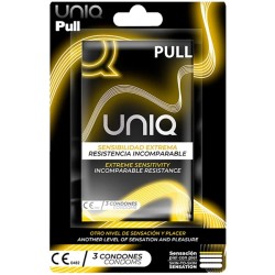Uniq Pull - Preservativos sin látex con textura (3 uds) | Sensación y protección