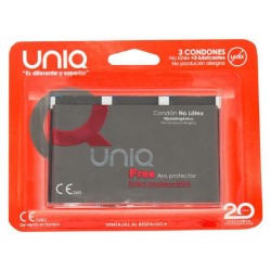 Uniq Free - Preservativos sin látex con anillo protector (3 uds) | Seguridad y comodidad