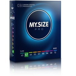 MY SIZE Pro 47 mm - Preservativos estrechos (80 uds) | Ajuste cómodo y máxima protección