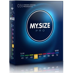 MY SIZE Pro 53 mm - Preservativos ajustados (80 uds) | Protección y confort garantizados