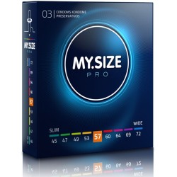 MY SIZE Pro 57 mm - Preservativos ajustados (80 uds) | Confort y máxima protección