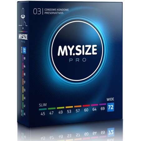 MY SIZE Pro 72 mm - Preservativos ajustados (80 uds) | Protección y confort superior