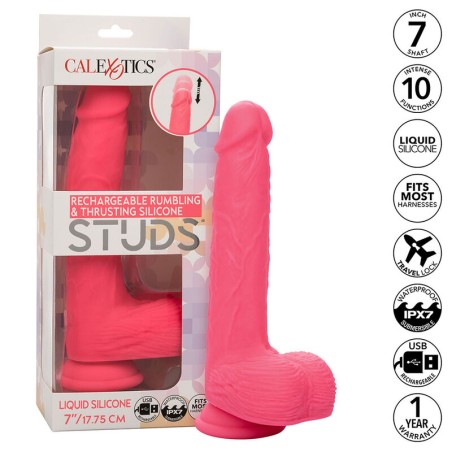 Calexotics Studs vibrador realista con 10 modos de vibración